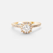 0.5ct Cushion Halo Ring