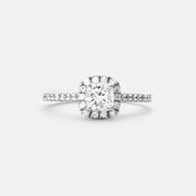 0.5ct Cushion Halo Ring