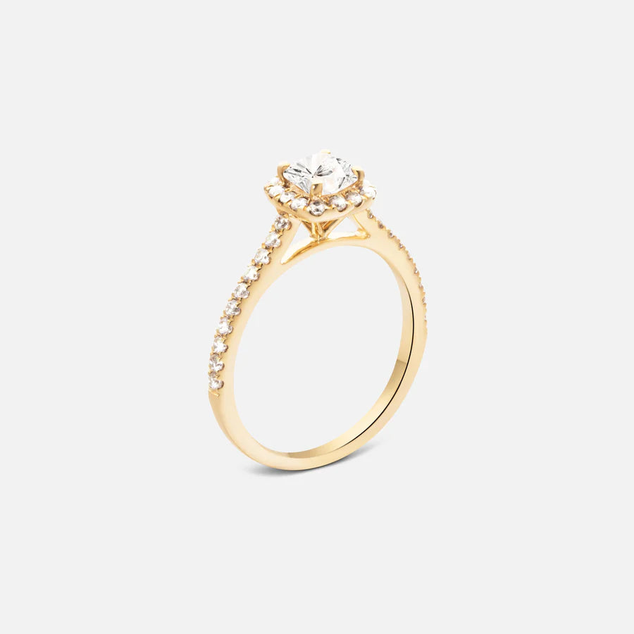 0.5ct Cushion Halo Ring