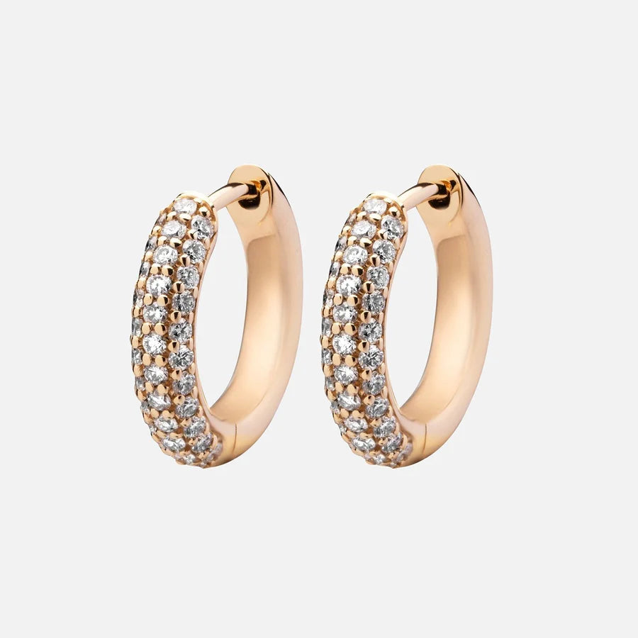 0,5ct Diamond Pavé Hoop Earrings
