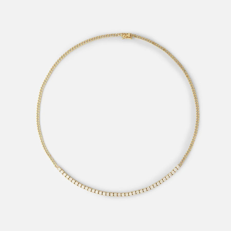 Diamond Tennis Choker Necklace