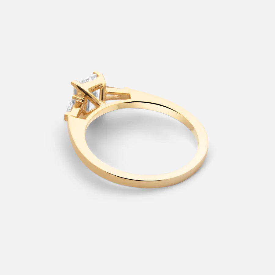 Emerald Cut 3 Diamond Ring
