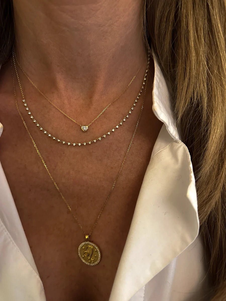 Heart Shape Diamond Necklace