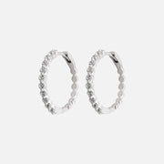 Large Bubble Diamond Hoop Earrings