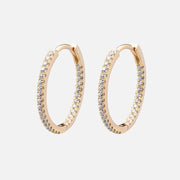 Medium Diamond Hoop Earrings
