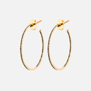 Delicate Diamond Hoop Earrings