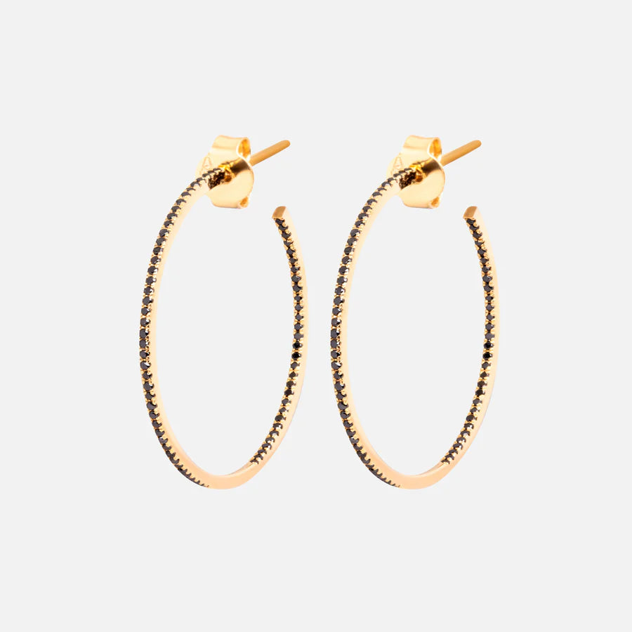 Delicate Diamond Hoop Earrings