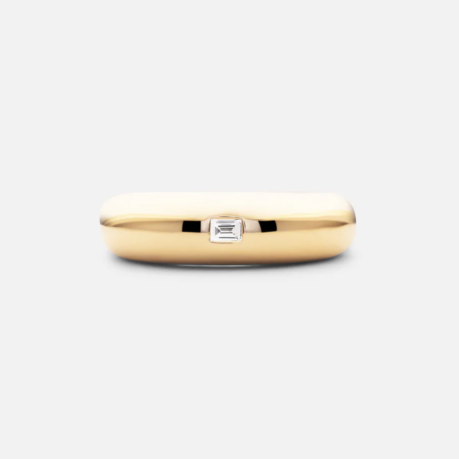 Emerald Diamond Dome Ring