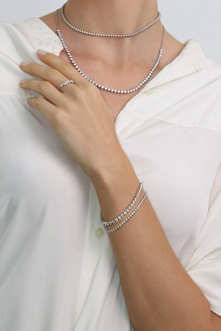 Modernist 3ct Diamond Tennis Bracelet